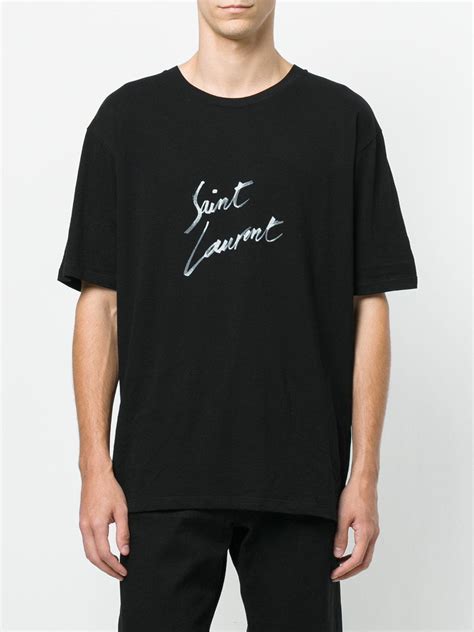 ysl oversized tshirt|yves st laurent men's shirt.